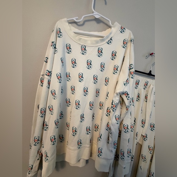 The Beaufort Bonnet Company Cream Pajamas with Dog Print - Picture 2 of 5